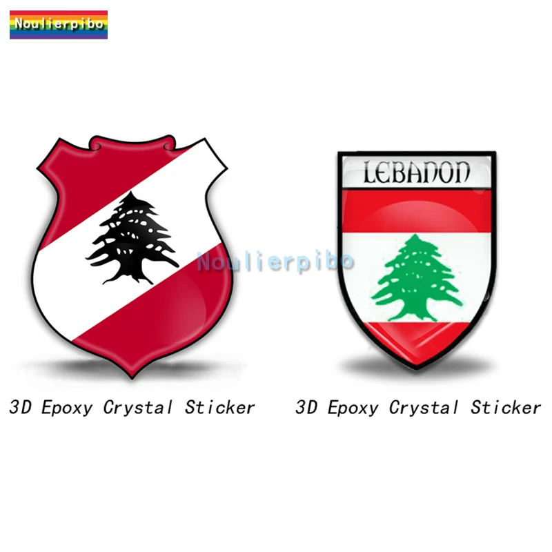 3D Epoxy Resin Lebanon Flag Badge Car Dome Sticker Vinyl Stereo Decal for Car Laptop Mobile Phone Motorcycle Trolley Case