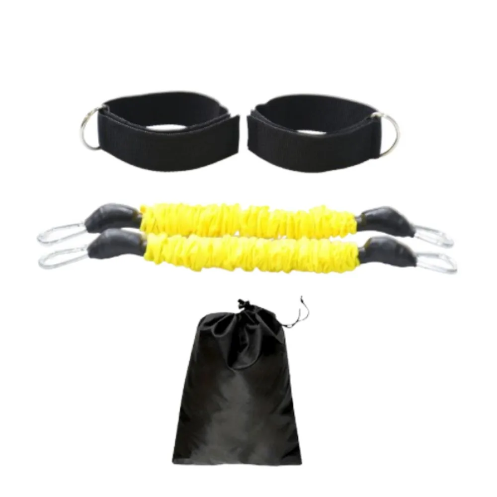 Professional 20LB-80LB Taekwondo Training Belt Thicken Elastic Resistance Bands Latex Black Ankle Pull Rope Physical Strength