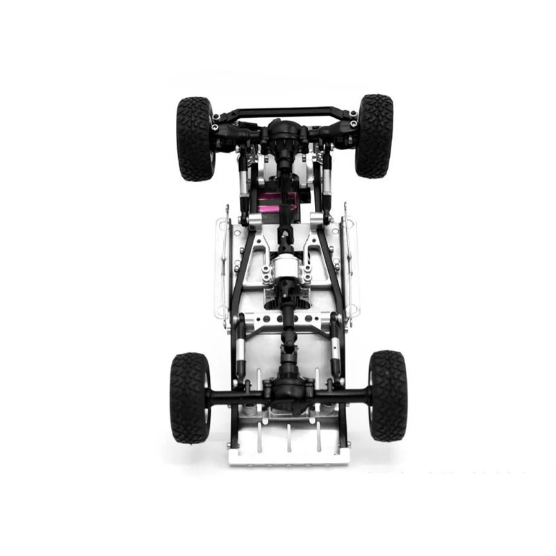 1/24RC Mini Climbing Car Small Ratio Metal Climbing Frame Desktop Toy (With Motor & Servo) Durable Silver