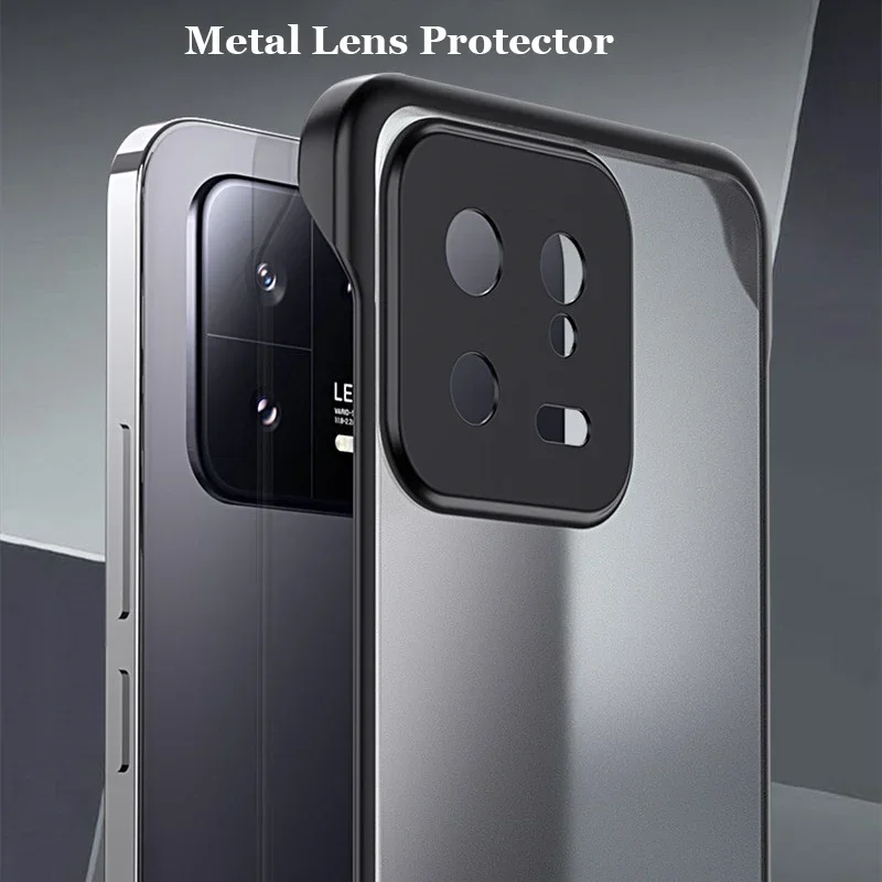 Clear Frameless Matte Phone Cover For Xiaomi 14 Ultra Transparent Thin Hard PC Shockproof Phone Case For Xiaomi Mi 13 Pro 15 14T