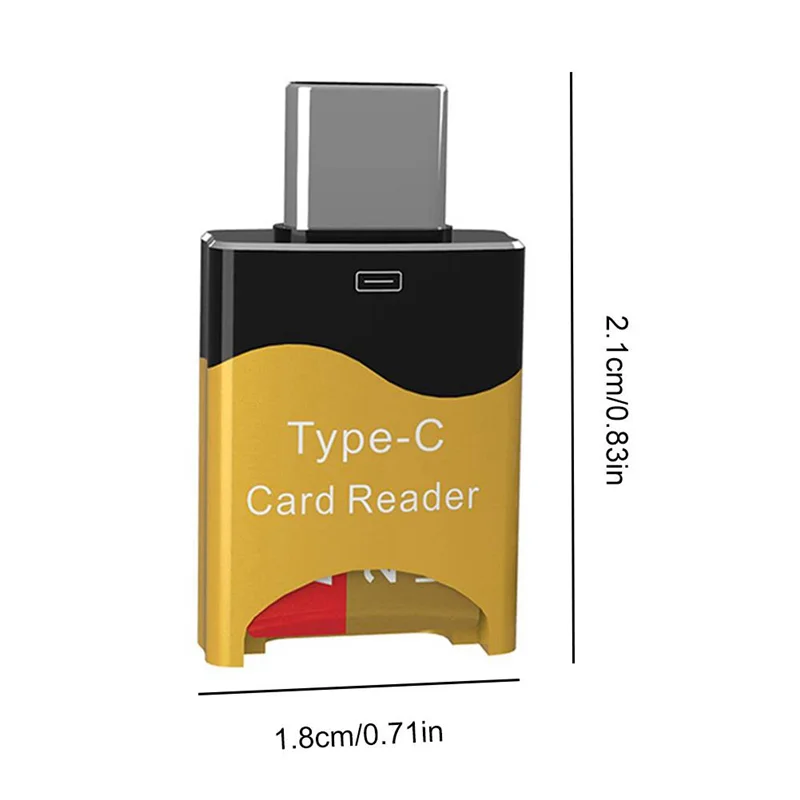 A13E-2PCS Tipe C Ke Micro-sd TF Card Reader Adaptor OTG Smart Memory Card Reader USB3.0 Flash Drive Adaptor untuk Smartphone