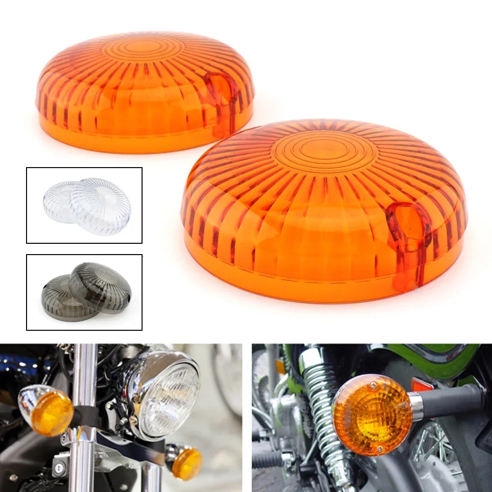 2Pcs Motorcycle Smoke/Clear Turn Signal Light Indicator Lens Cover For Yamaha V-Star 1100 650 Royal Star V-Max Cruisers All Year