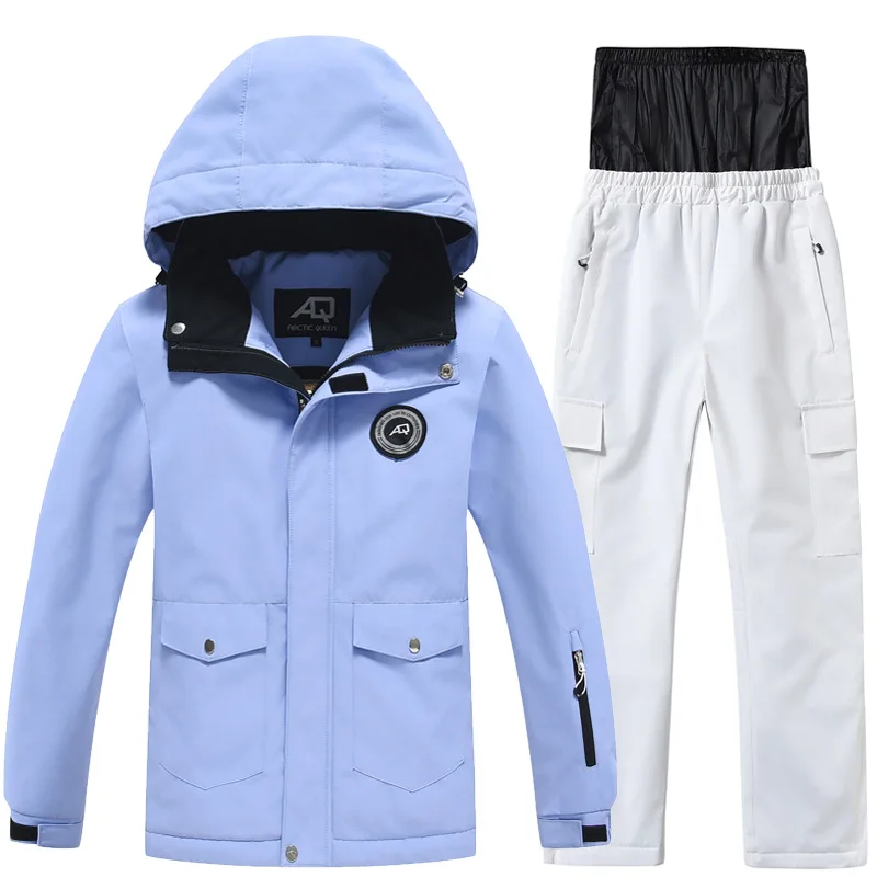 

-30 ℃ child skiing suit for boys girls 3 4 5 6 7 8 9 10 11 12 13 14 years old Winter Outdoor Waterproofing Warmth Enhancement