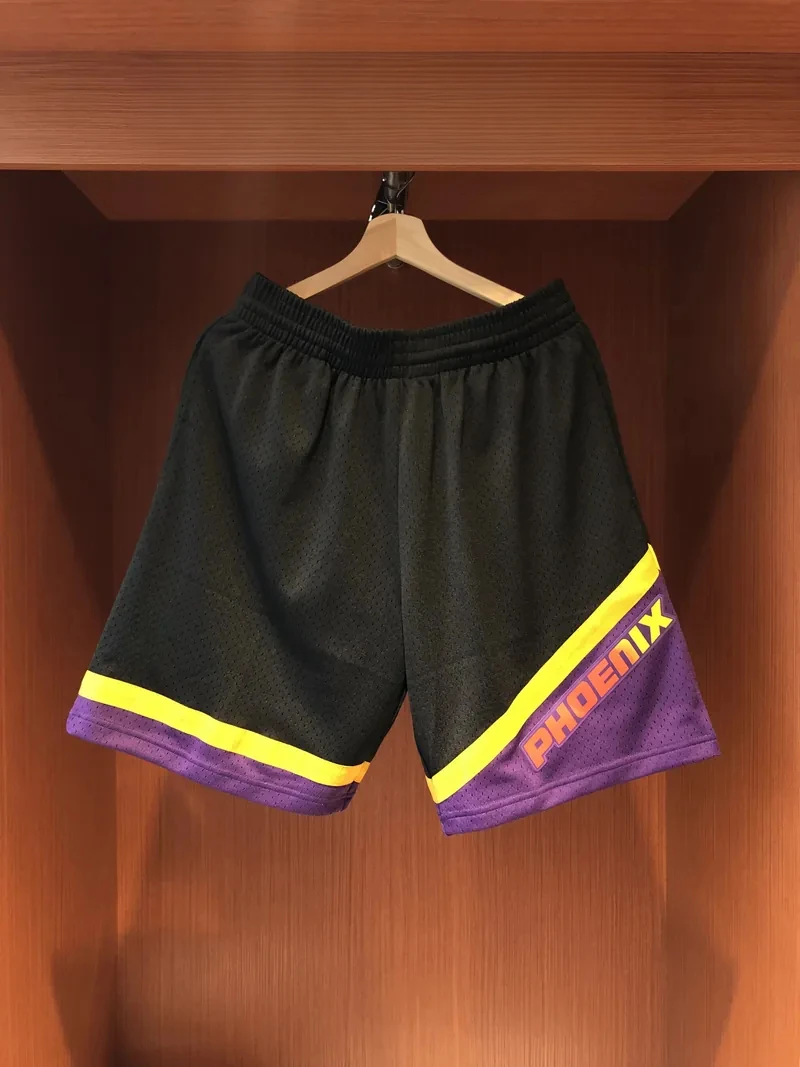 

Новинка 2023 года, летние баскетбольные шорты для мужчин Mitchell Coraz Ness Krótki Phoenix Suns Swingman