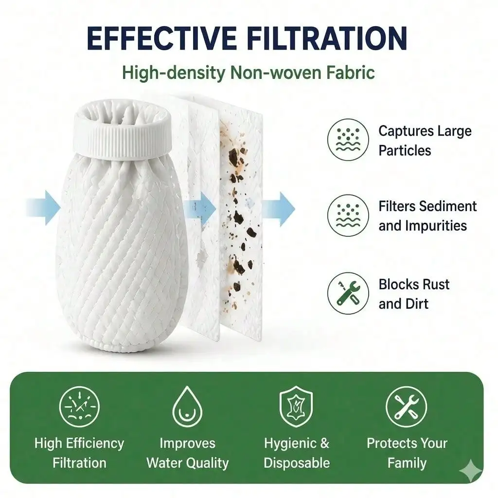 30-Pack Faucet Filter Cartridges High-Density Sand & Impurities Water Filter Easy Install Household Cleaning Value Pack