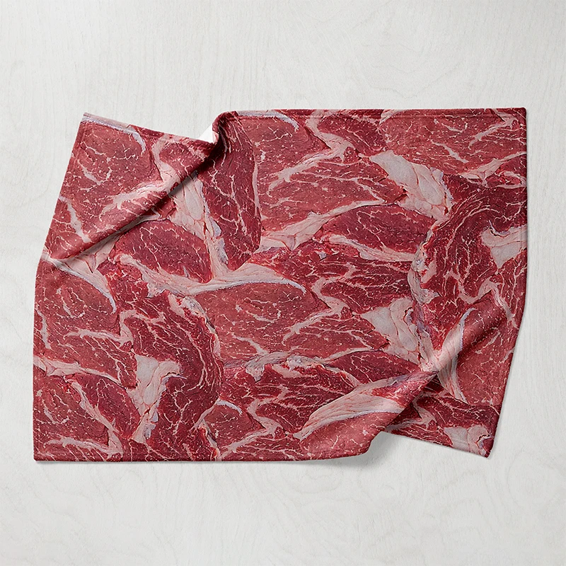 Gaslight Gatekeep Girlboss Beef Steak Funny Meat Throw Blanket for Women Men Girls Boys Kids Pets Dogs Cats Couch Sofa