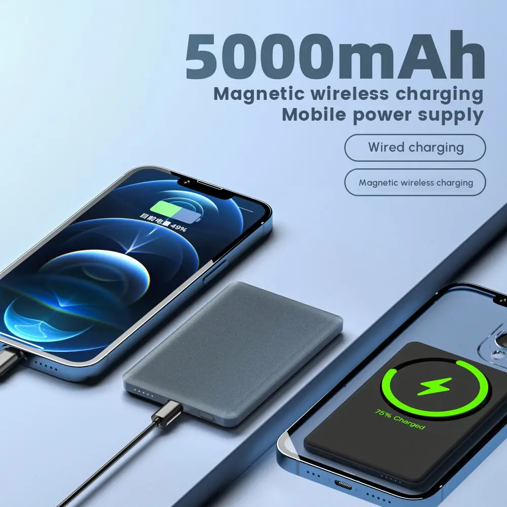 LKL Ultra Slim Magnetic Wireless 10000mAh Power Bank  Wireless Certification PD 20W Fast Charging Support OEM Logo and Color