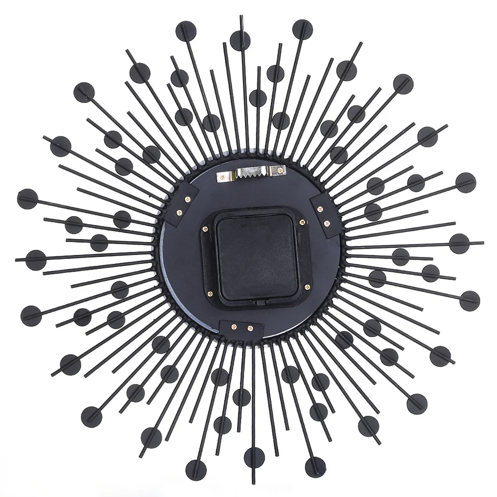 

Iron Art Wall Clock Modern Silent Quartz Clock For Living Room Bedroom Office Home Decor Black