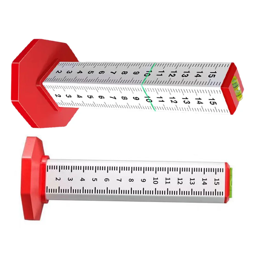 High Precision Scale Tiles Tool ABS Large Base Aluminum Alloy Ruler Body Double Sided Scale Double Sided Scale