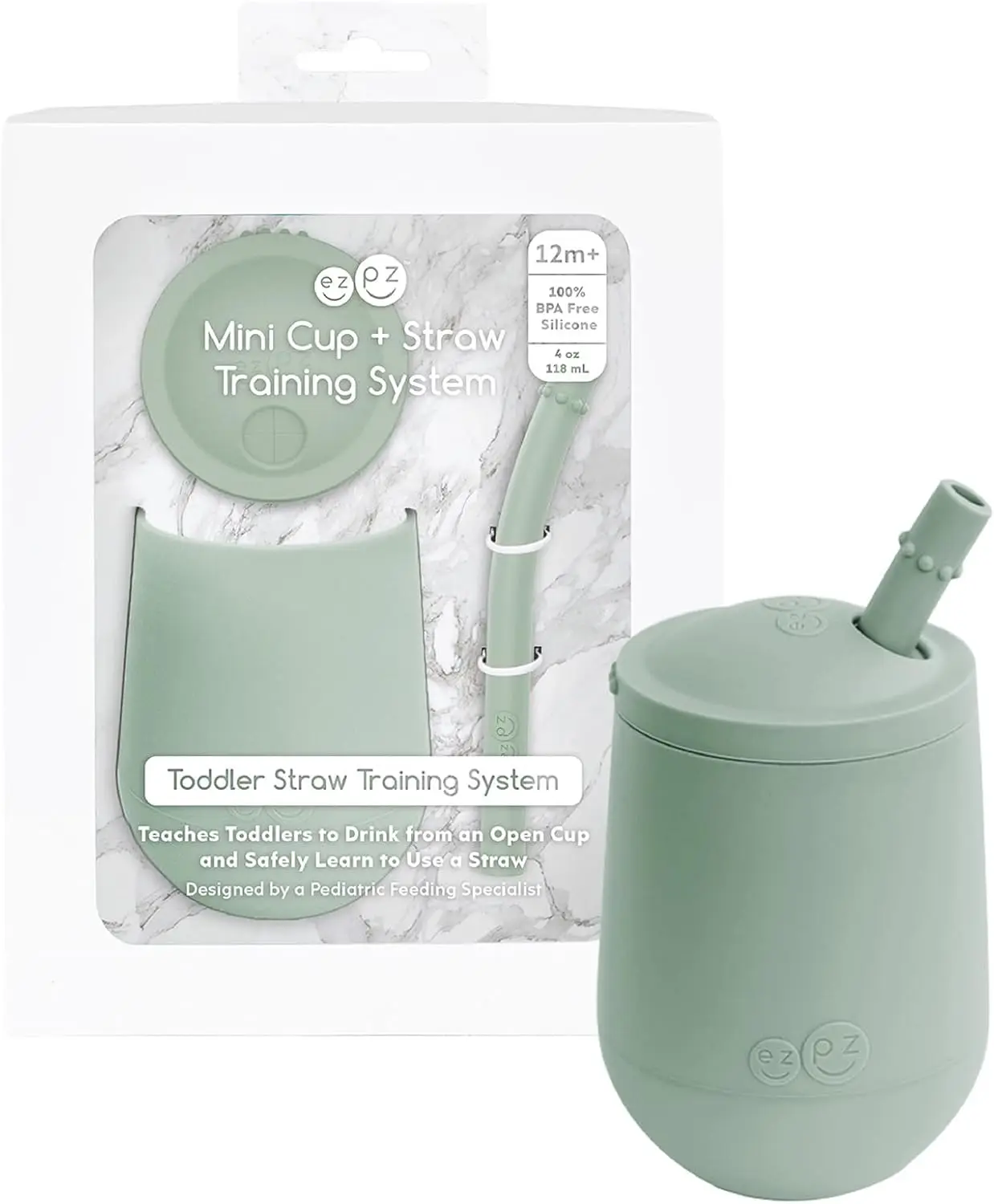 Mini Cup With Straw Training System For Infants 9+ Months - Silicone Feeding Cu…