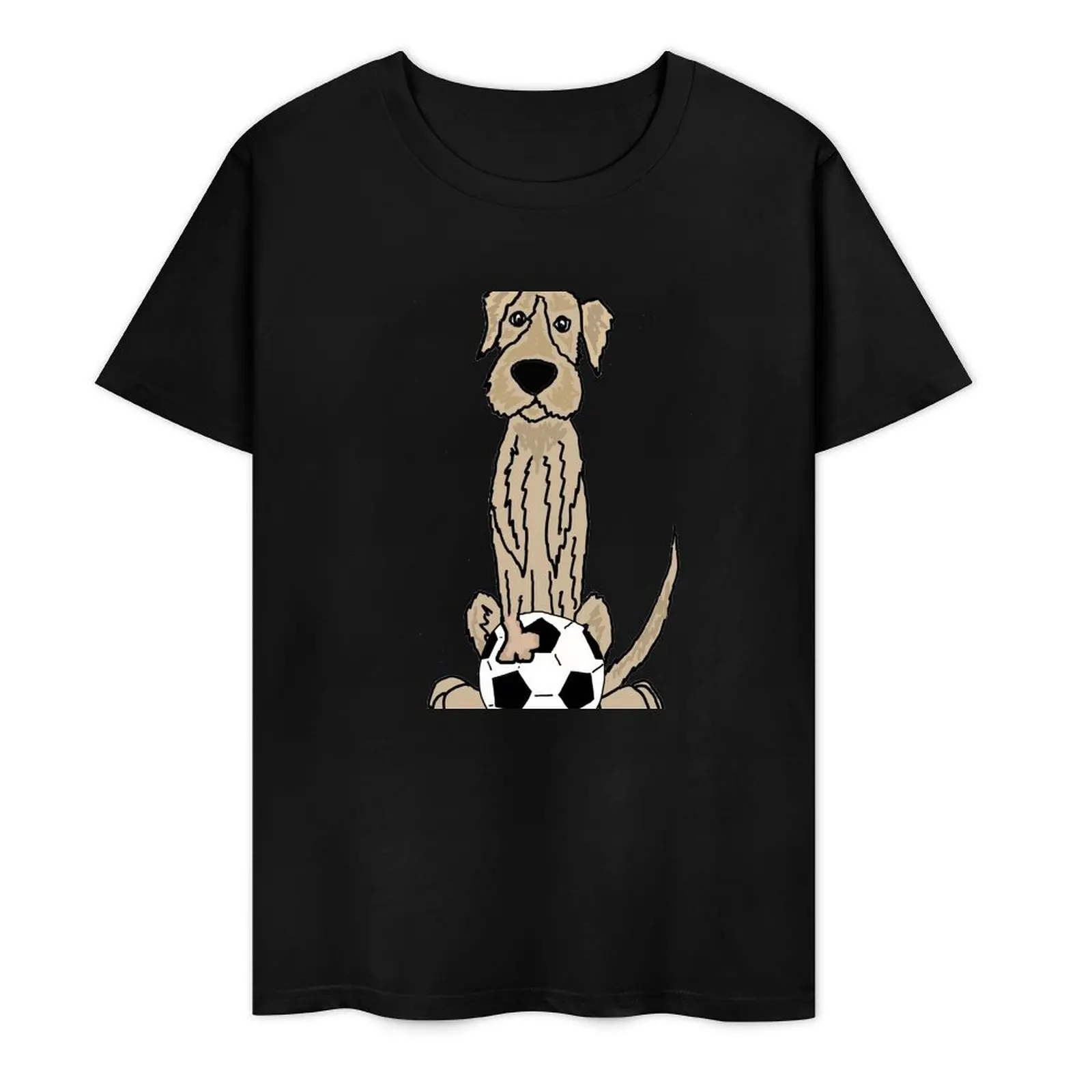 Funny Irish Wolfhound Playing Soccer T-Shirt cheap stuff tops custom shirt mens cotton t shirts