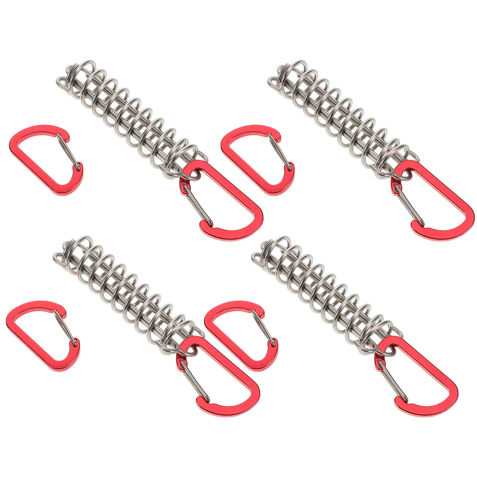 

4 Pcs Outdoor Tent Accessories Camping Spring Buckle Heavy Duty Multi-function Rope Stainless Steel Tensioner