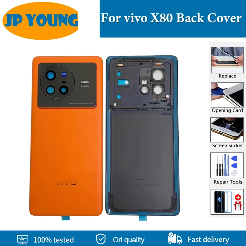 

Original Back Battery Cover For vivo X80 Back Cover V2183A V2144 Housing Door Rear Case For vivo X80 Back Door Replacement