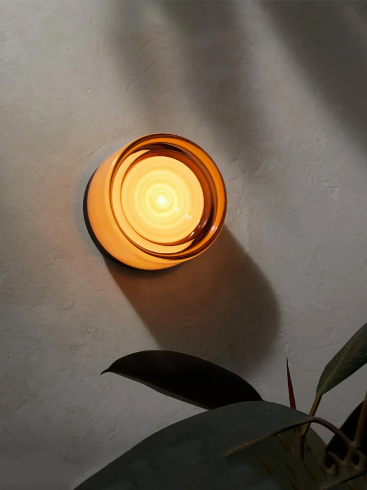 Applique murale circulaire moderne LED applique murale en verre applique salon couloir chambre salle de bain décoration de la maison éclairage intérieur