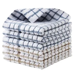 100%Cotton Dishcloth Waffle Thickening Kitchen Dish Towels Soft Dish Cloths for Washing Dishes Absorbent Cleaning Rags Tea Towel