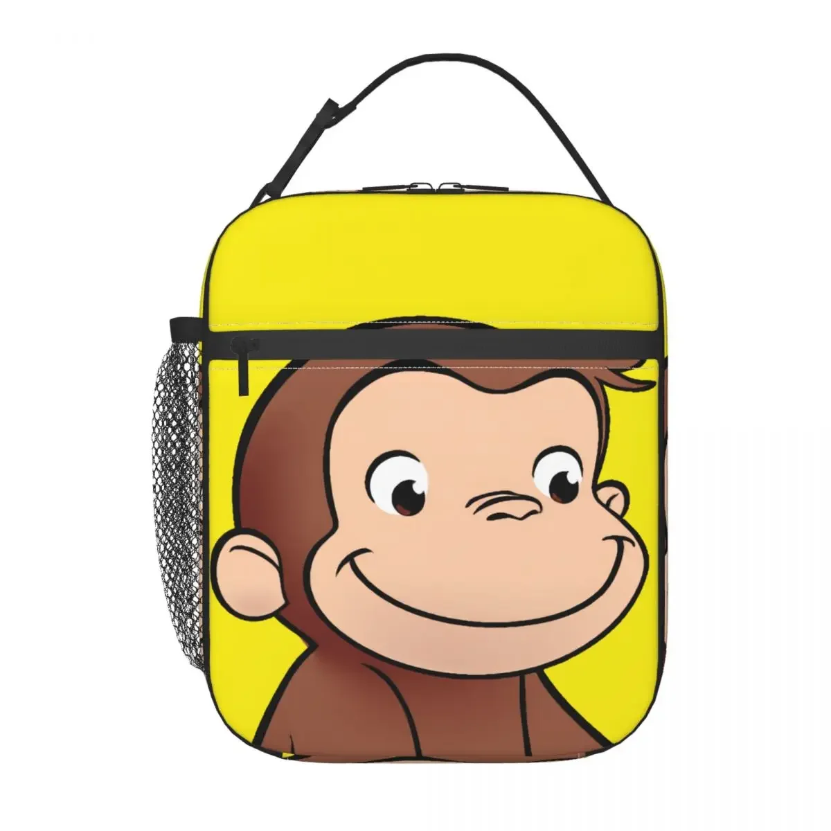 Curious George Children\'s Books Portable Lunch Box Women Leakproof Brown Monkey Cooler Thermal Food Insulated Lunch Bag School