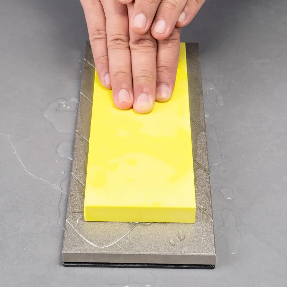 10x4 Inch Diamond Lapping Plate Whetstone Flattener Coarse 220 Grit Sharpening Stones Fix MirrorFlat Technology Anti-Slip Base