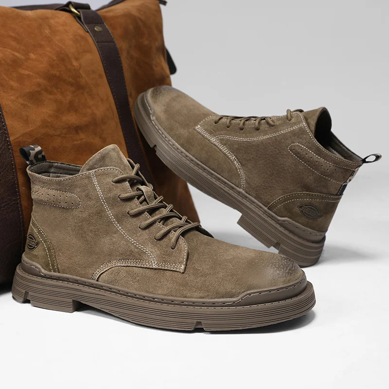 

Мужские ботильоны чукка на шнуровке, модельные оксфорды, рабочая повседневная обувь для мужчин