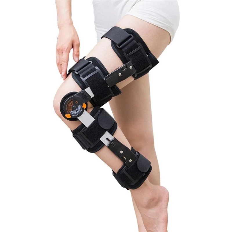 

Adjustable Medical Knee Joint Fixation Brace Health Protective Knee Pads Ligament Strain Orthosis Lower Limb Bracket Fracture