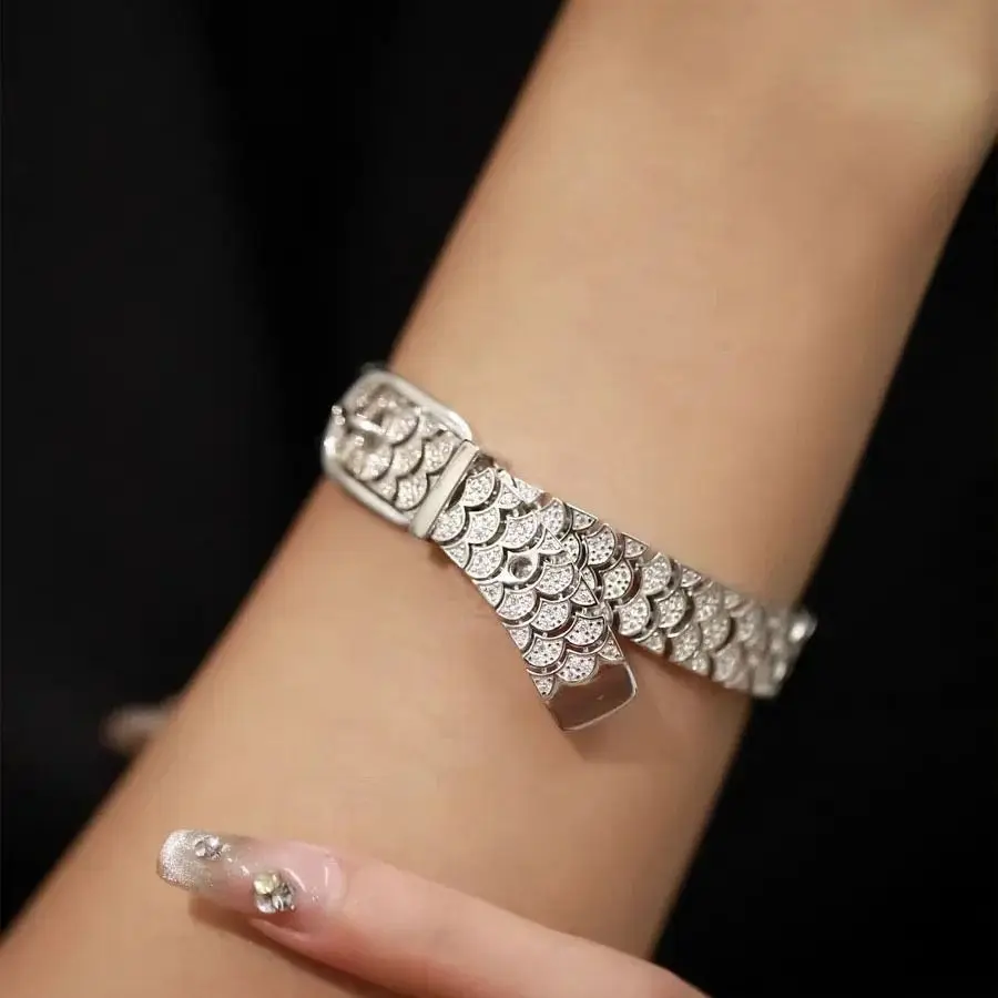 

New Adjustable Brass Personalize Zircon Unisex Fashion Jewelry Watchband Belt Buckle Bracelet