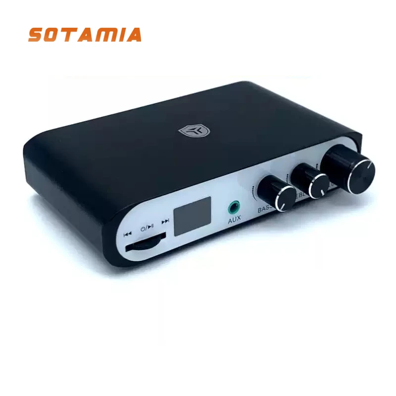 SOTAMIA TPA3116 Bluetooth 5.0 パワーアンプ 50W*2 2 チャンネル クラス D ダブル DSP パワー HIFI アンプ AUX オーディオ入力