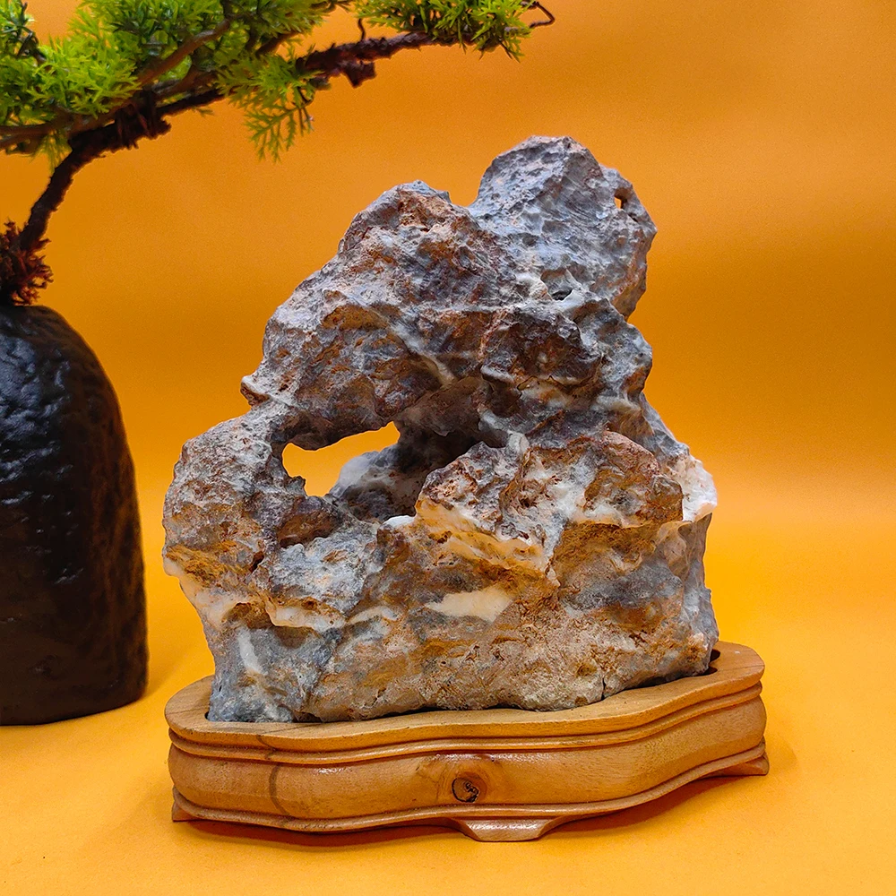 

1PC Suiseki Stone Asian Natural Stone Sculpture Stone Collection Reiki Office Decoration Rough Stone Mountain Rock
