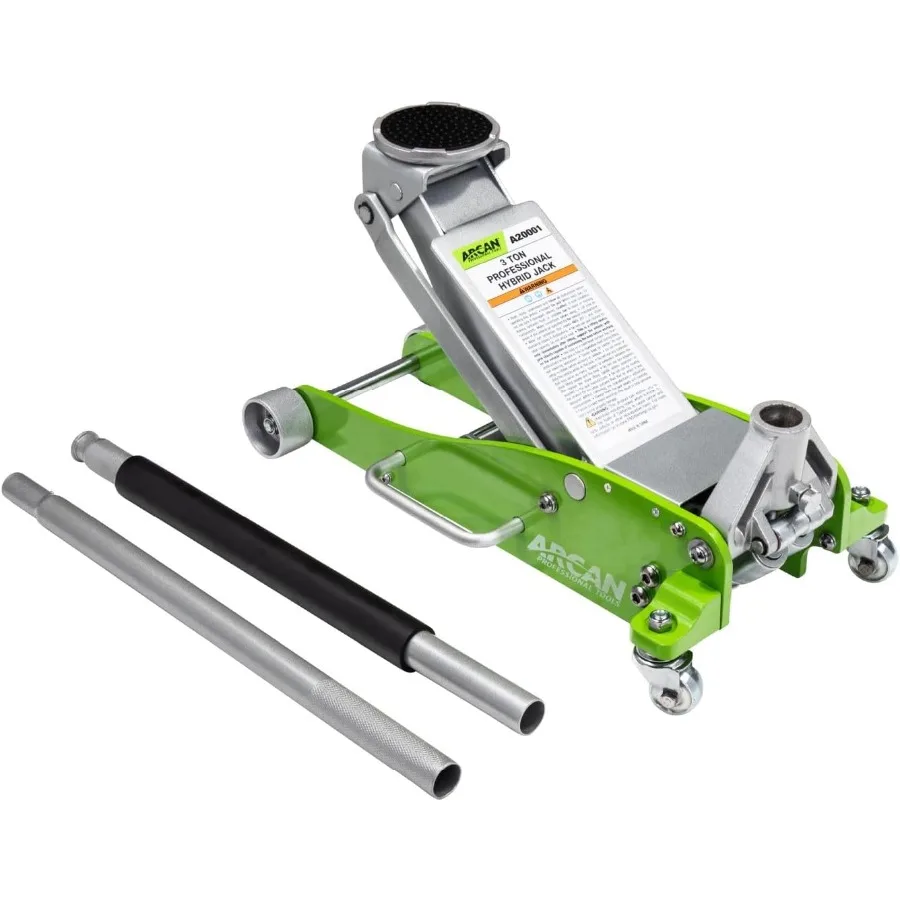 

Tools 3Ton 6000 lbs. Hybrid Heavy Duty Aluminum and Steel Low Profile Floor Jack with Dual Pistons Reinforced Lifting Arm (A200