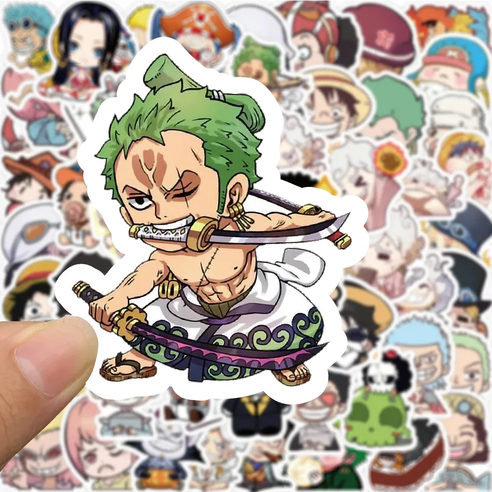 10/30/50/100pcs Chibi Anime ONE PIECE Luffy Gear Fifth Stickers Waterproof Cool DIY Phone Laptop Decals Cute Cartoon Sticker Toy