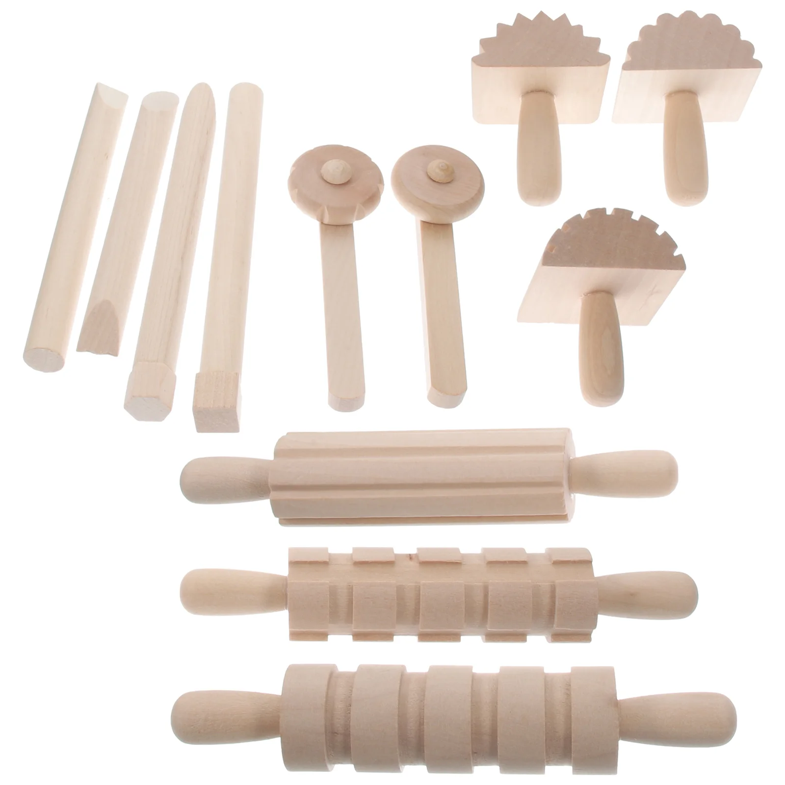 

Plasticine Tools Toddler Clay Texture Stamps Wooden Pattern Rollers Pottery Sculpting
