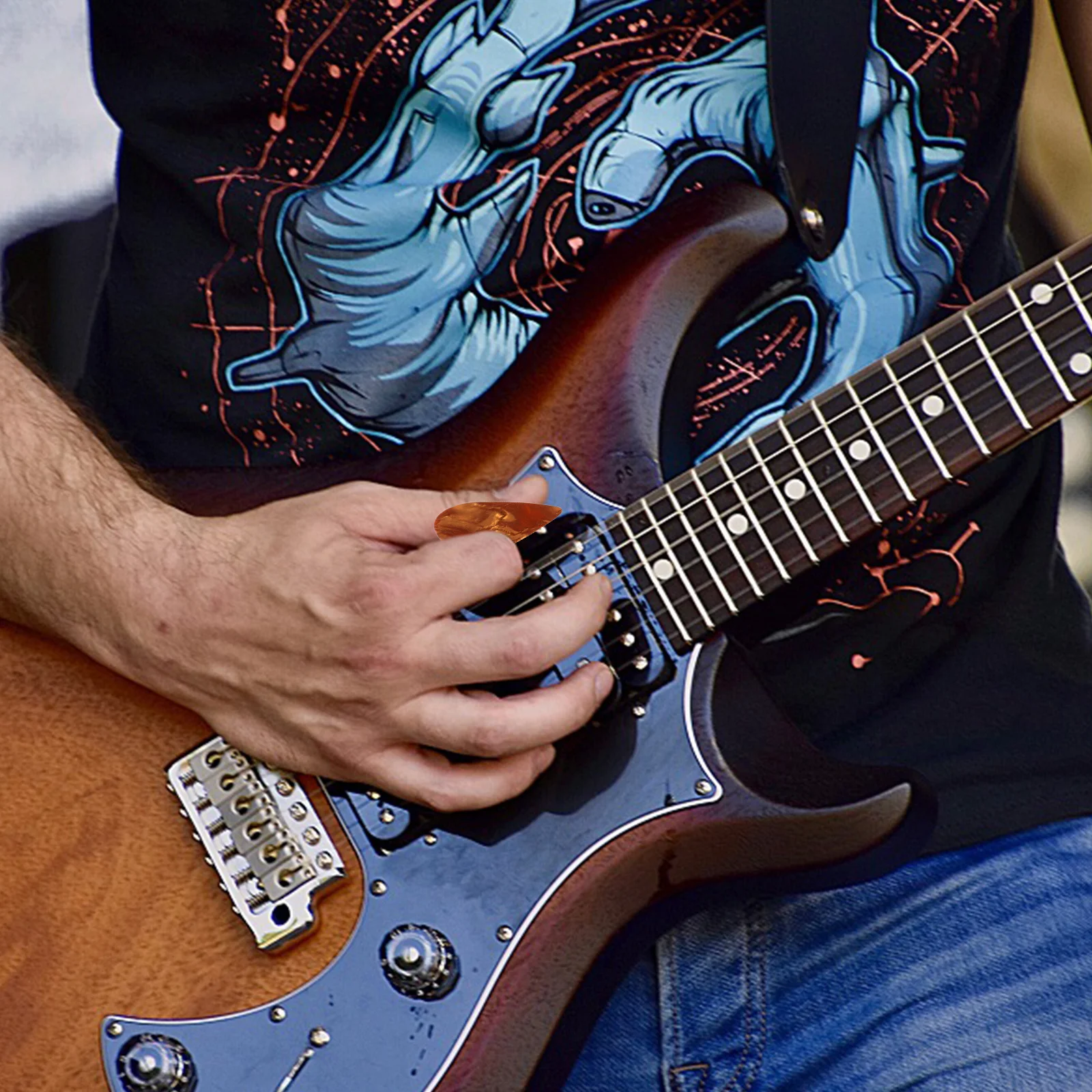 

40pcs Guitar Picks Celluloid Plectrums For Acoustic Electric Bass Ukulele Lightweight Durable Music Instrument Accessories