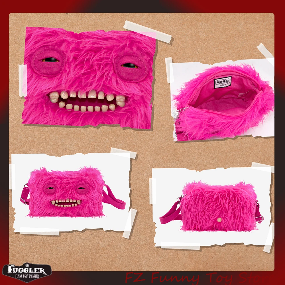 Fuggler Bag Big Head Plush Crossbody Bag Original Ugly Tooth Monster Shoulder Bag Furry Purse Backpack Wallet Birthday Gift
