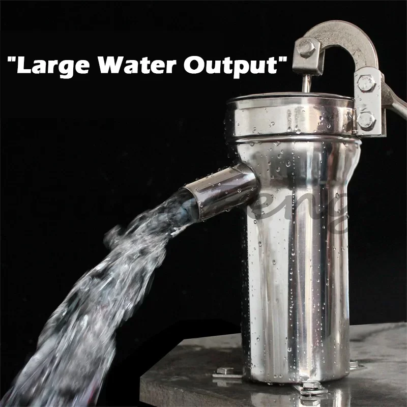 Vertical stainless steel hand pump 10M suction courtyard manual well pump