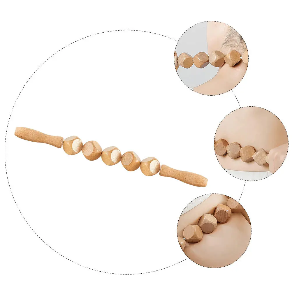 

1 шт., массажная палочка из натурального дерева, светло-коричневая для восстановления мышц, массажер для тела, инструмент, скребковый стержень, точечный массаж, палочка для дома