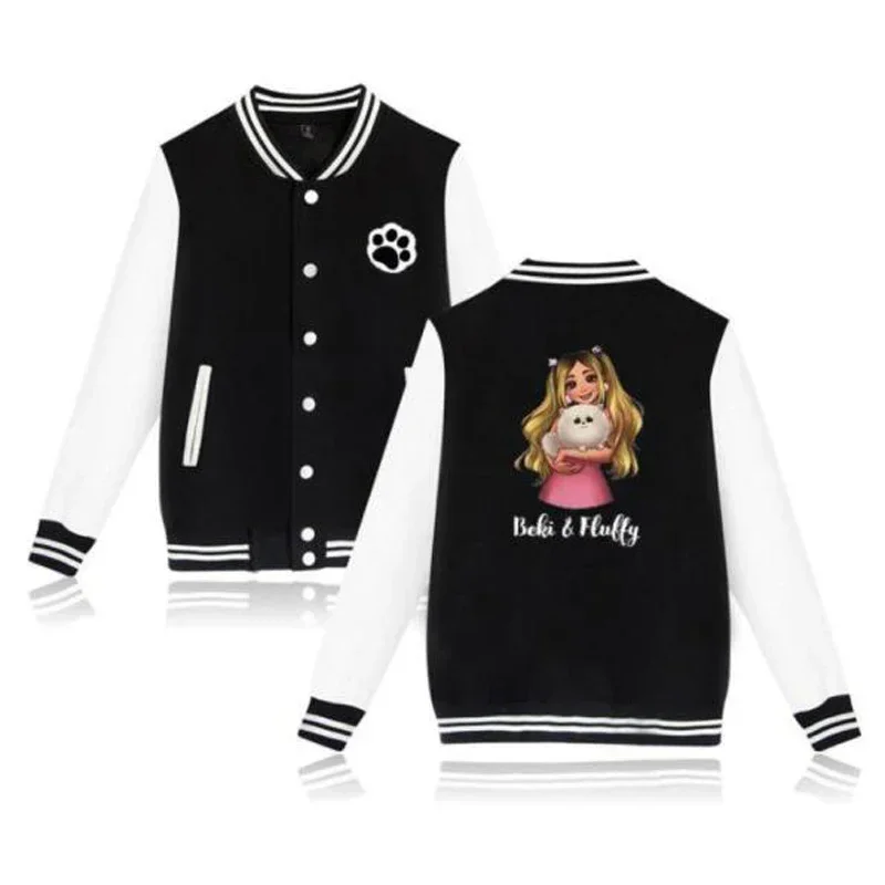Rebekah Wing merch Beki e soffice giacca in pile uniforme da baseball donna uomo streetwear hip hop manica lunga rosa felpa con cappuccio sweatshir E