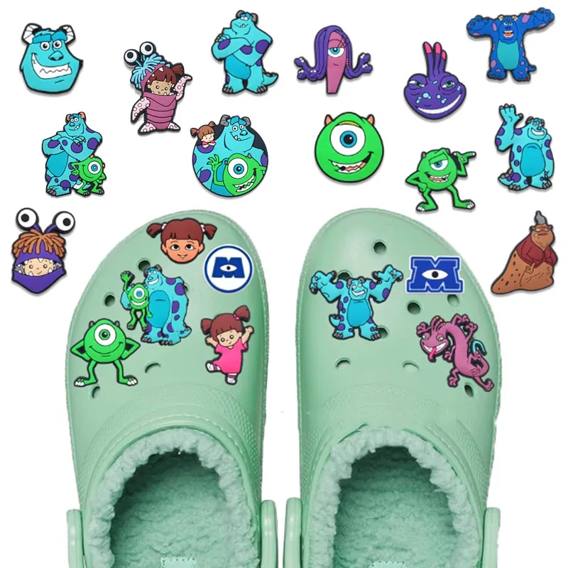 Monster Inc Series for Shoe Charms Accessories DIY Decoration for Classic Clogs Bag Bubble Slides Sandals Boys Girls X-mas Gifts