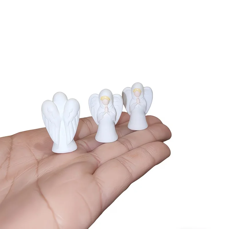5/10pcs Pure White Angel Miniatures - Resin Decorative Figurines Sculptures for Home Indoor Tabletop Display Decoration