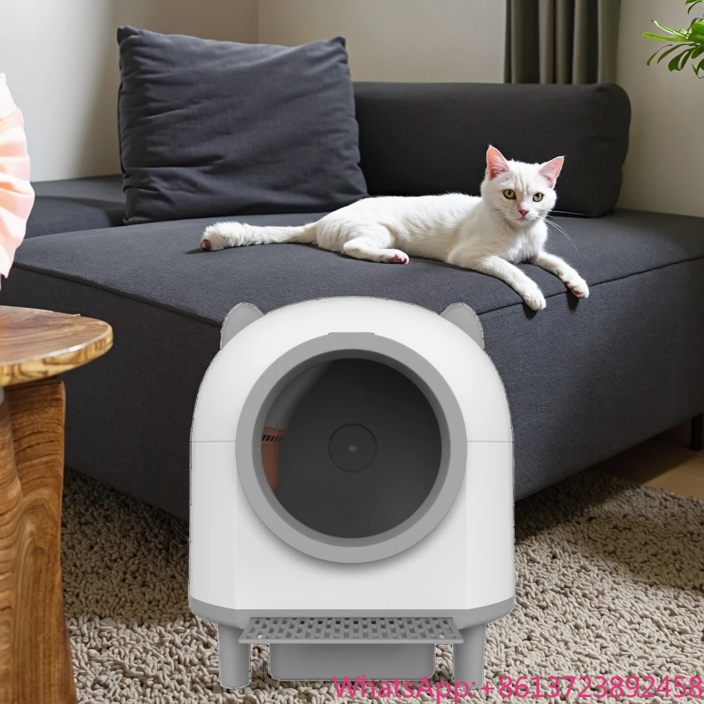 

Smart App Controlled Automatic Self-Cleaning Cat Litter Box Easy Clean PP Plastic Pet Toilet Sand Sandbox Supplies