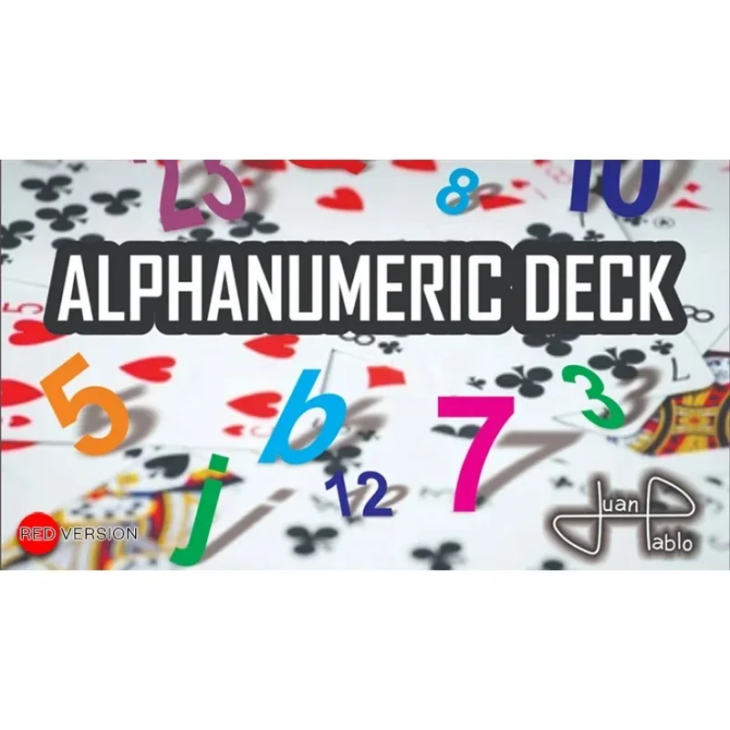 ALPHANUMERIC DECK by Juan Pablo Close Up Magic Tricks Mentalism Walk Around Performer Close up Magic Props Illusions Magician