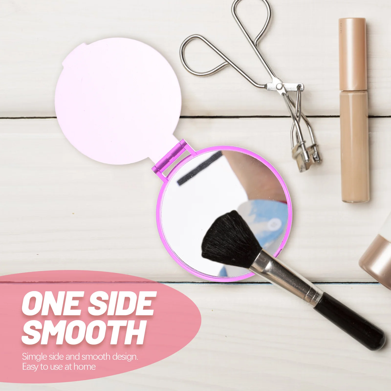 

24pcs Simple Folding Mirrors Round Mirrors Portable Makeup Mirrors Party Favors for Women Random Color
