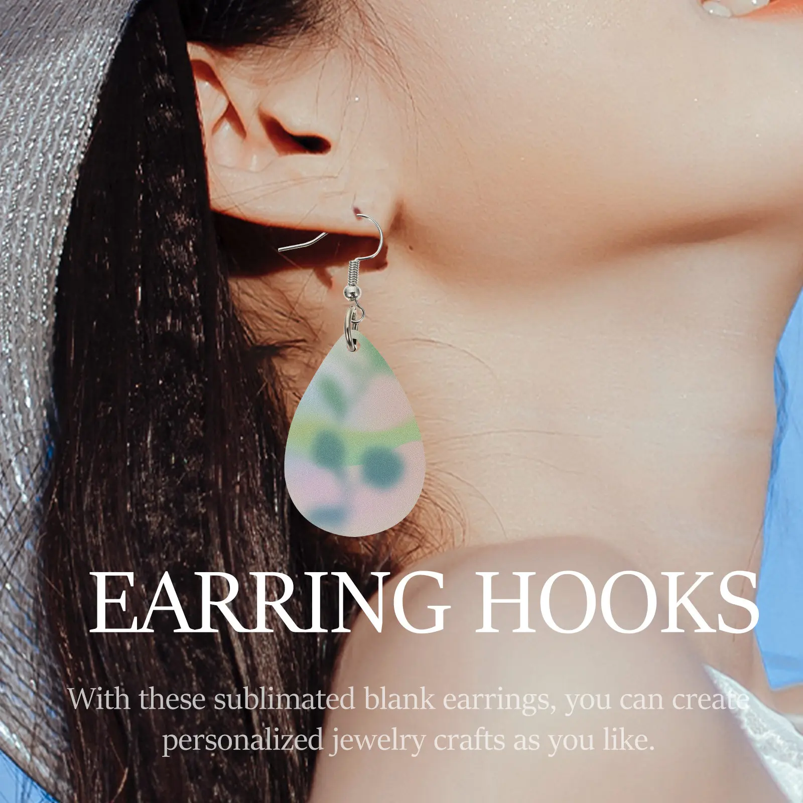 1Set Blank Sublimation Earrings DIY Wooden Earring Hooks for Learning Crafts Hands-on Skill Development Creative