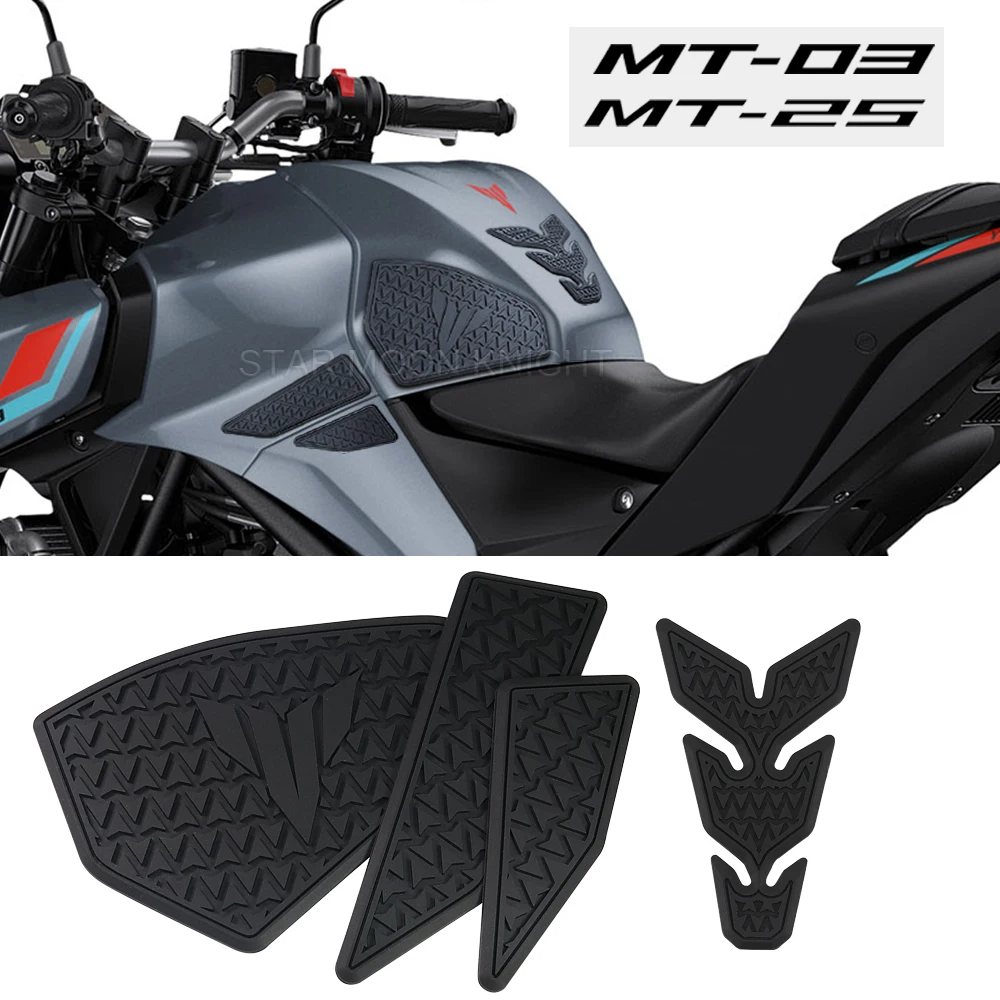 For Yamaha MT-03 MT-25 MT03 MT25 2020 2021 2022 MT 03 Motorcycle Sticker Non-slip Side Tank Pad Anti Scratch Decal Accessories
