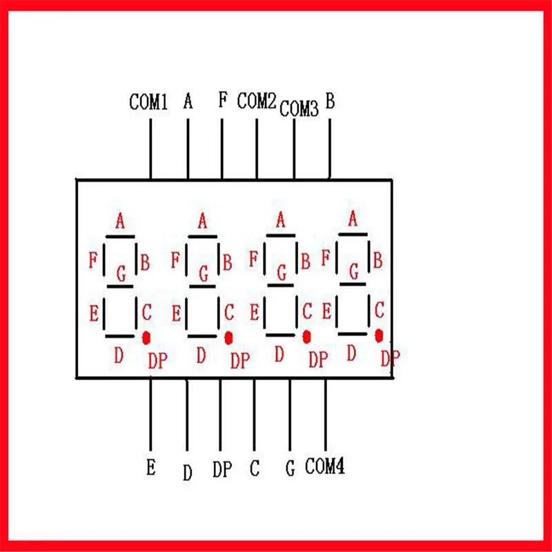 0.36인치 4자리 디지털 튜브 0.36인치 4자리 공통 음극 디지털 튜브 4 슈퍼 브라이트 디지털 튜브
