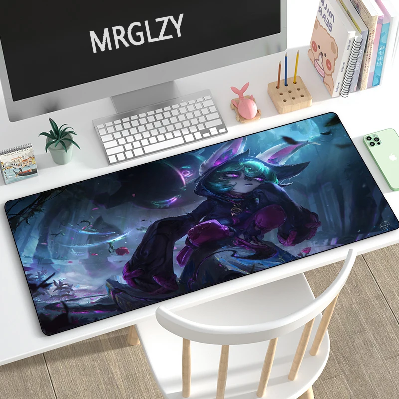 

Anime League of Legends Large Mouse Pad Akshan Vex XXL Keyboard Mousepads 40*90CM Rubber Gaming Desk Mat for Laptop Gamer Pad