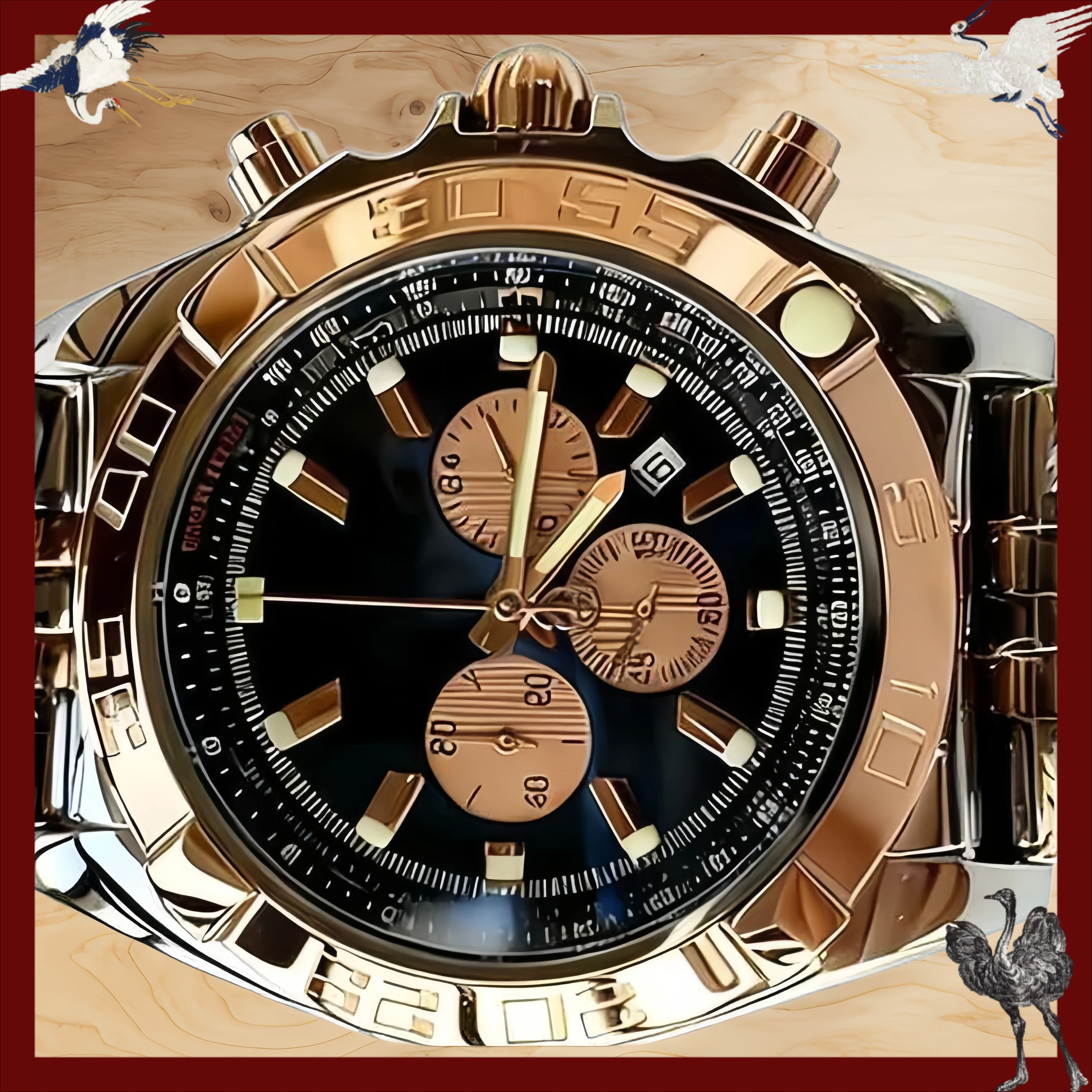 Customized WatchesMen's Quartz Movement 904l Stainless Steel Watches 45MM