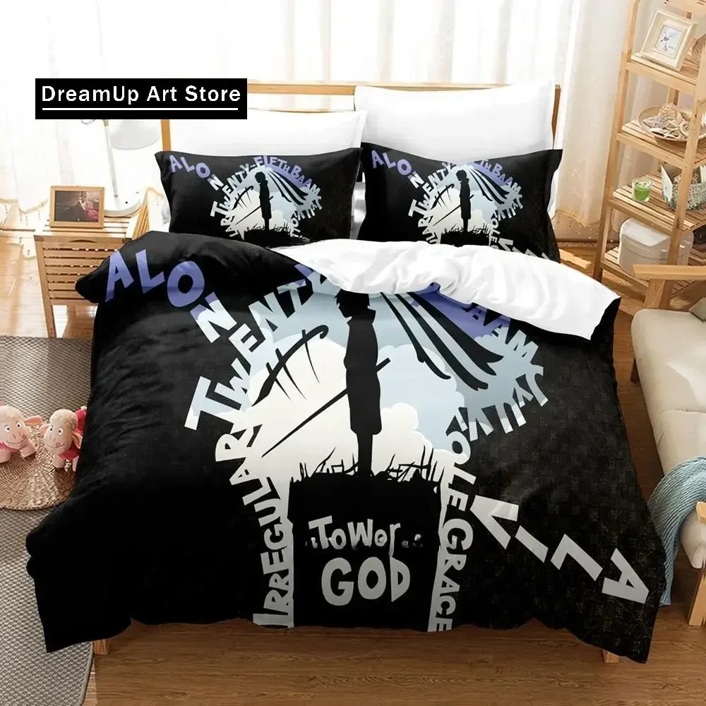 3D Print Anime Tower Of God Bedding Set Boys Girls Single Twin Queen Full Size Duvet Cover Pillowcase Bed Adult Bedroom
