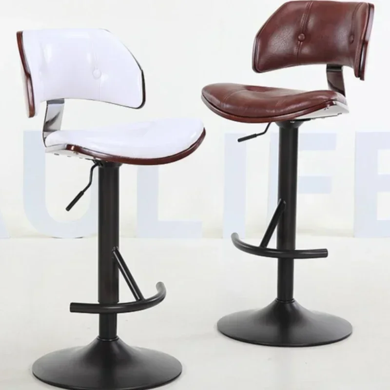 European Style Bar Chair Kitchen Lift Chair Rotary Bar Chair Simple Home Backrest Banquetas Para Bar De Cocina Furniture