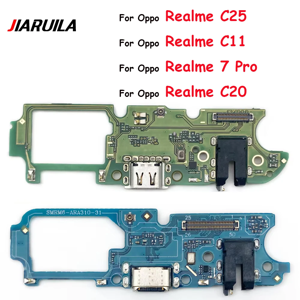 NEW USB fast Charging Port Dock Charger Plug Connector Board Flex Cable For Oppo Realme 7 6 6i 5i 3 Pro C11 C20 With Microphone