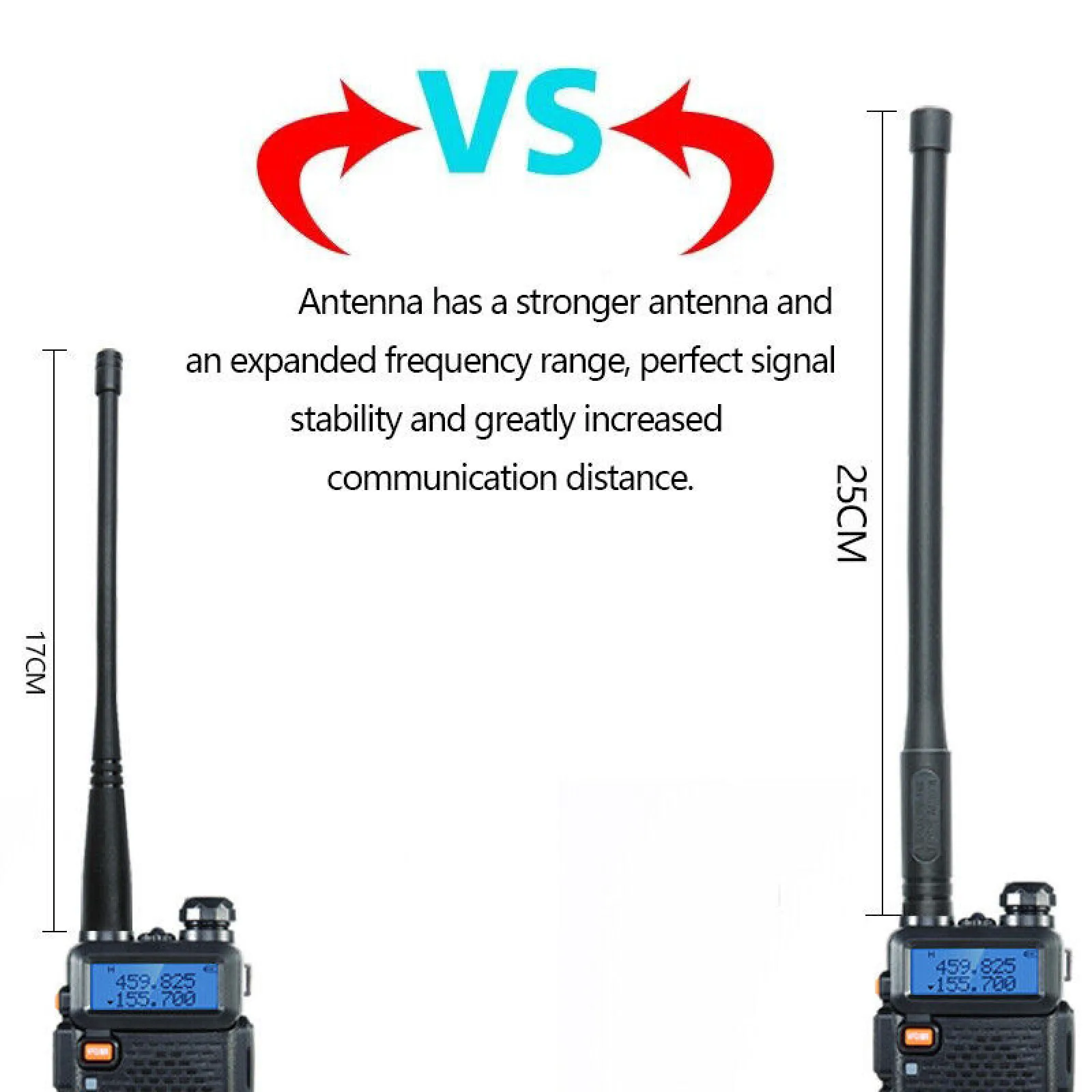 For Baofeng AR-152 Tactical Antenna SMA-Female Dual Band VHF UHF Antenna For UV-5R BF-888S Two Way Radio Walkie Talkie Accessory