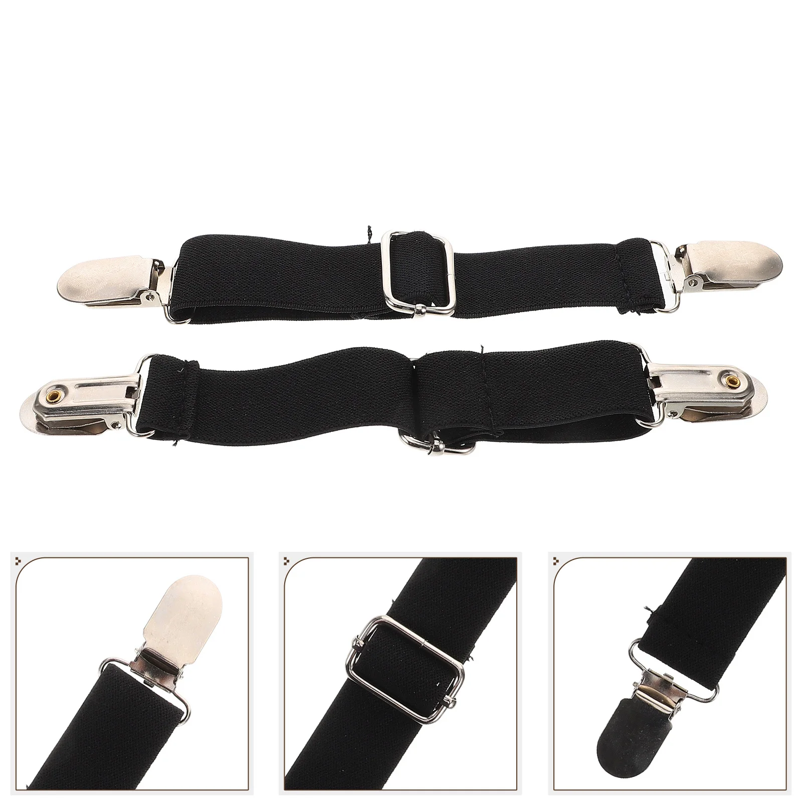 

1Pair Durable Pant Tightening Clips for Motorcycle Pants Quilt Fasteners Windproof Outdoor Activities Mattress Covers Straps