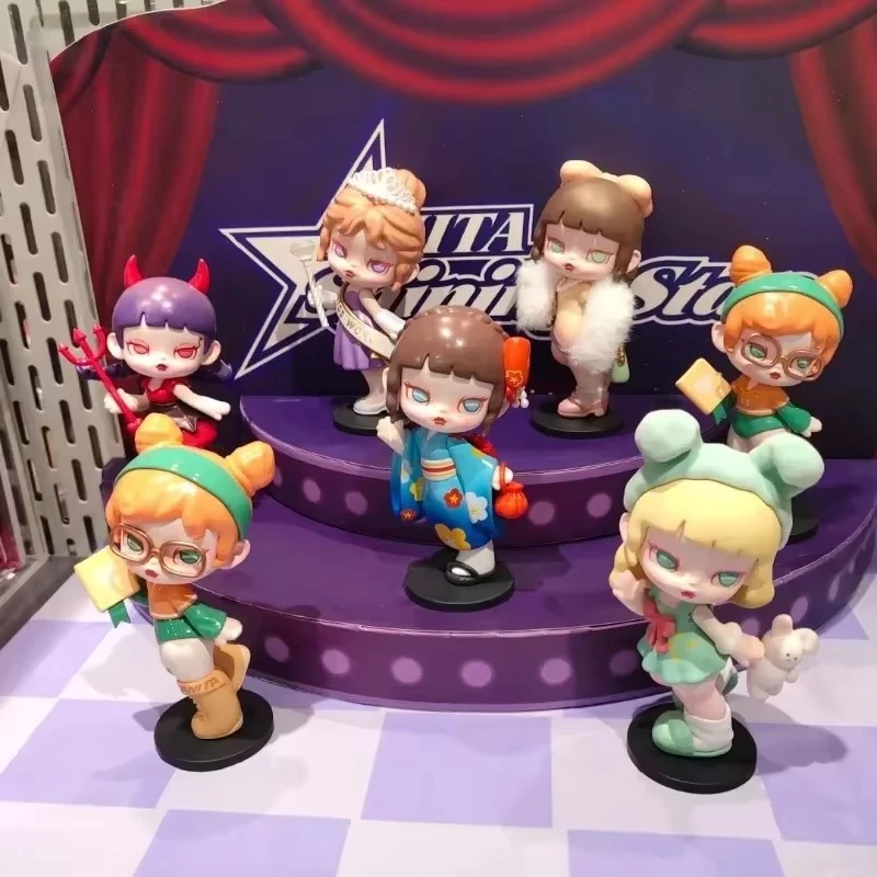 أنيتا ساطع ستار سلسلة صندوق أعمى لطيف ألعاب خاصة عمل أرقام دمية جمع الحلي الفتيات الصبي هدية الشكل حقيبة أعمى